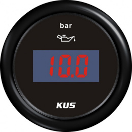 Указатель давления масла 0-10 бар цифровой черн/нерж (BS) KUS (KY15012)